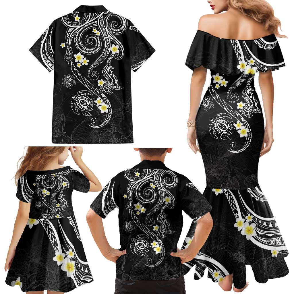 Polynesia Tribal Family Matching Mermaid Dress and Hawaiian Shirt Tentacles Plumeria LT7 - Polynesian Pride
