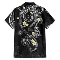 Polynesia Tribal Family Matching Off The Shoulder Long Sleeve Dress and Hawaiian Shirt Tentacles Plumeria LT7 - Polynesian Pride