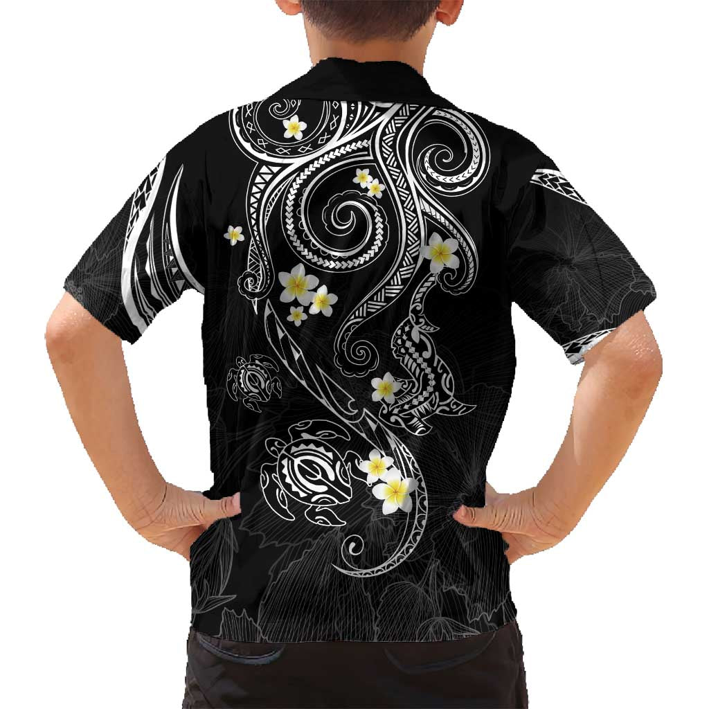 Polynesia Tribal Family Matching Off Shoulder Maxi Dress and Hawaiian Shirt Tentacles Plumeria LT7 - Polynesian Pride