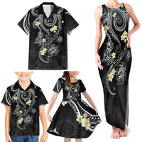 Polynesia Tribal Family Matching Tank Maxi Dress and Hawaiian Shirt Tentacles Plumeria LT7 - Polynesian Pride