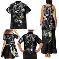 Polynesia Tribal Family Matching Tank Maxi Dress and Hawaiian Shirt Tentacles Plumeria LT7 - Polynesian Pride