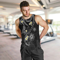 Polynesia Tribal Men Tank Top Tentacles Plumeria LT7 Black - Polynesian Pride