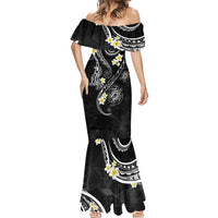 Polynesia Tribal Mermaid Dress Tentacles Plumeria LT7 - Polynesian Pride