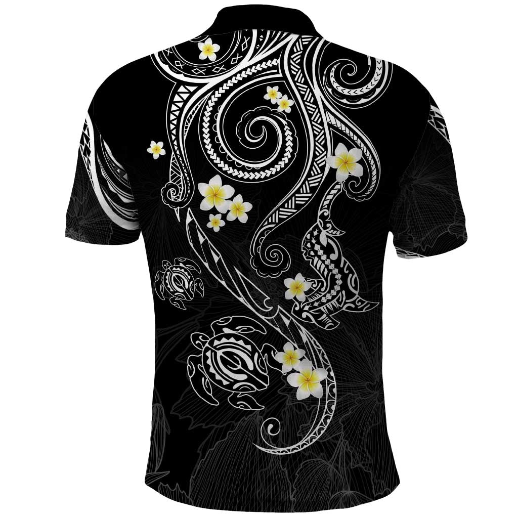 Polynesia Tribal Polo Shirt Tentacles Plumeria LT7 - Polynesian Pride