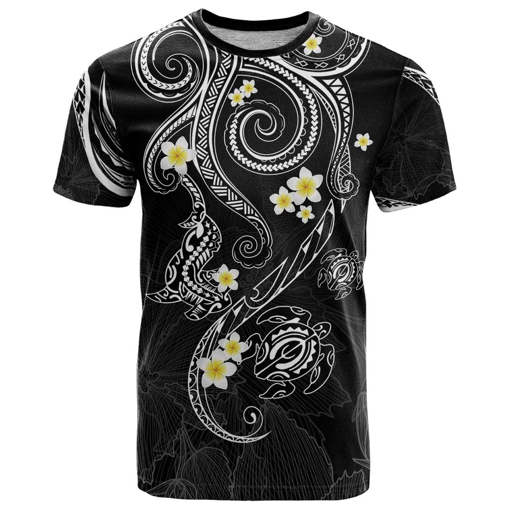 Polynesia Tribal T Shirt Tentacles Plumeria LT7 Black - Polynesian Pride