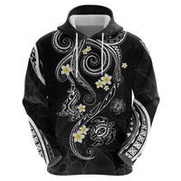 Polynesia Tribal Zip Hoodie Tentacles Plumeria LT7 - Polynesian Pride
