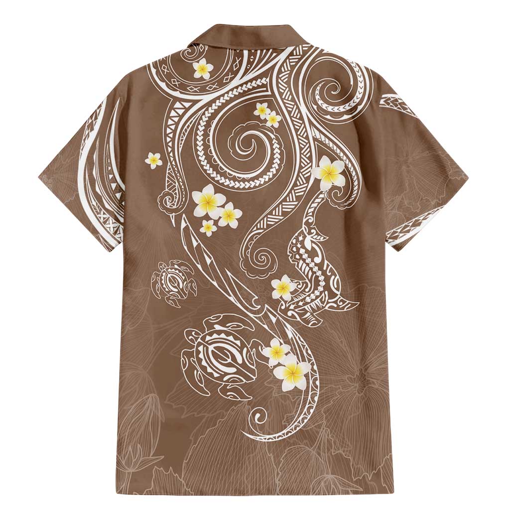 Polynesia Tribal Family Matching Mermaid Dress and Hawaiian Shirt Mocha Plumeria Tentacles LT7 - Polynesian Pride
