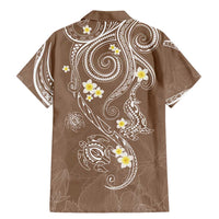 Polynesia Tribal Family Matching Mermaid Dress and Hawaiian Shirt Mocha Plumeria Tentacles LT7 - Polynesian Pride