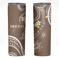 Polynesia Tribal Skinny Tumbler Mocha Plumeria Tentacles LT7 Mocha - Polynesian Pride