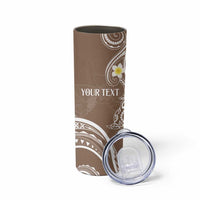 Polynesia Tribal Skinny Tumbler Mocha Plumeria Tentacles LT7 - Polynesian Pride