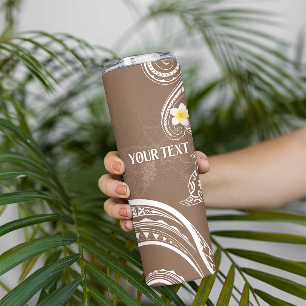 Polynesia Tribal Skinny Tumbler Mocha Plumeria Tentacles LT7 - Polynesian Pride