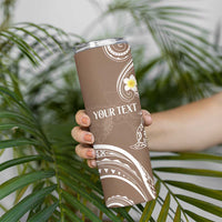 Polynesia Tribal Skinny Tumbler Mocha Plumeria Tentacles LT7 - Polynesian Pride