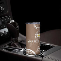 Polynesia Tribal Skinny Tumbler Mocha Plumeria Tentacles LT7 - Polynesian Pride