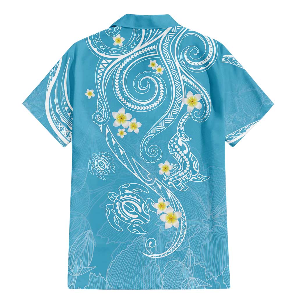 Polynesia Tribal Family Matching Mermaid Dress and Hawaiian Shirt Turquoise Plumeria Tentacles LT7 - Polynesian Pride