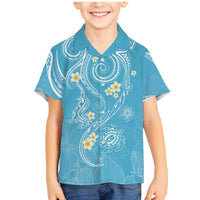 Polynesia Tribal Family Matching Mermaid Dress and Hawaiian Shirt Turquoise Plumeria Tentacles LT7 Son's Shirt Turquoise - Polynesian Pride
