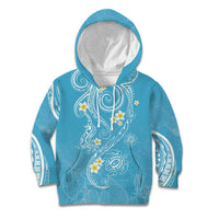Polynesia Tribal Kid Hoodie Turquoise Plumeria Tentacles LT7 Hoodie Turquoise - Polynesian Pride