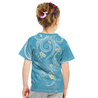 Polynesia Tribal Kid T Shirt Turquoise Plumeria Tentacles LT7 - Polynesian Pride
