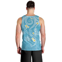 Polynesia Tribal Men Tank Top Turquoise Plumeria Tentacles LT7 - Polynesian Pride