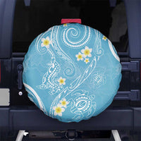 Polynesia Tribal Spare Tire Cover Turquoise Plumeria Tentacles LT7 - Polynesian Pride