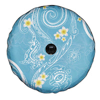 Polynesia Tribal Spare Tire Cover Turquoise Plumeria Tentacles LT7 - Polynesian Pride