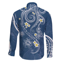 Polynesia Tribal Family Matching Mermaid Dress and Hawaiian Shirt Deep Blue Plumeria Tentacles LT7 - Polynesian Pride