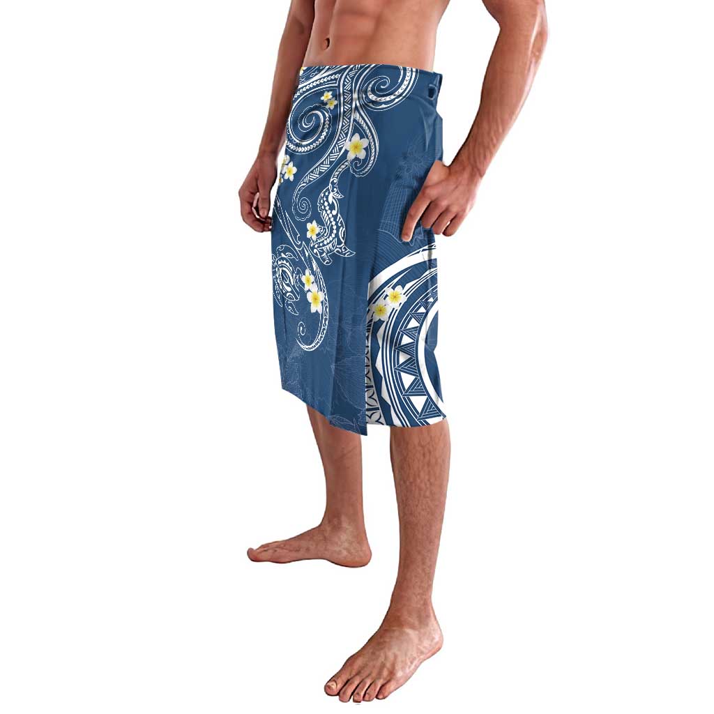 Polynesia Tribal Lavalava Deep Blue Plumeria Tentacles LT7 - Polynesian Pride