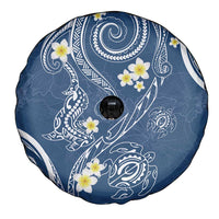Polynesia Tribal Spare Tire Cover Deep Blue Plumeria Tentacles LT7 - Polynesian Pride