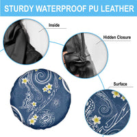 Polynesia Tribal Spare Tire Cover Deep Blue Plumeria Tentacles LT7 - Polynesian Pride