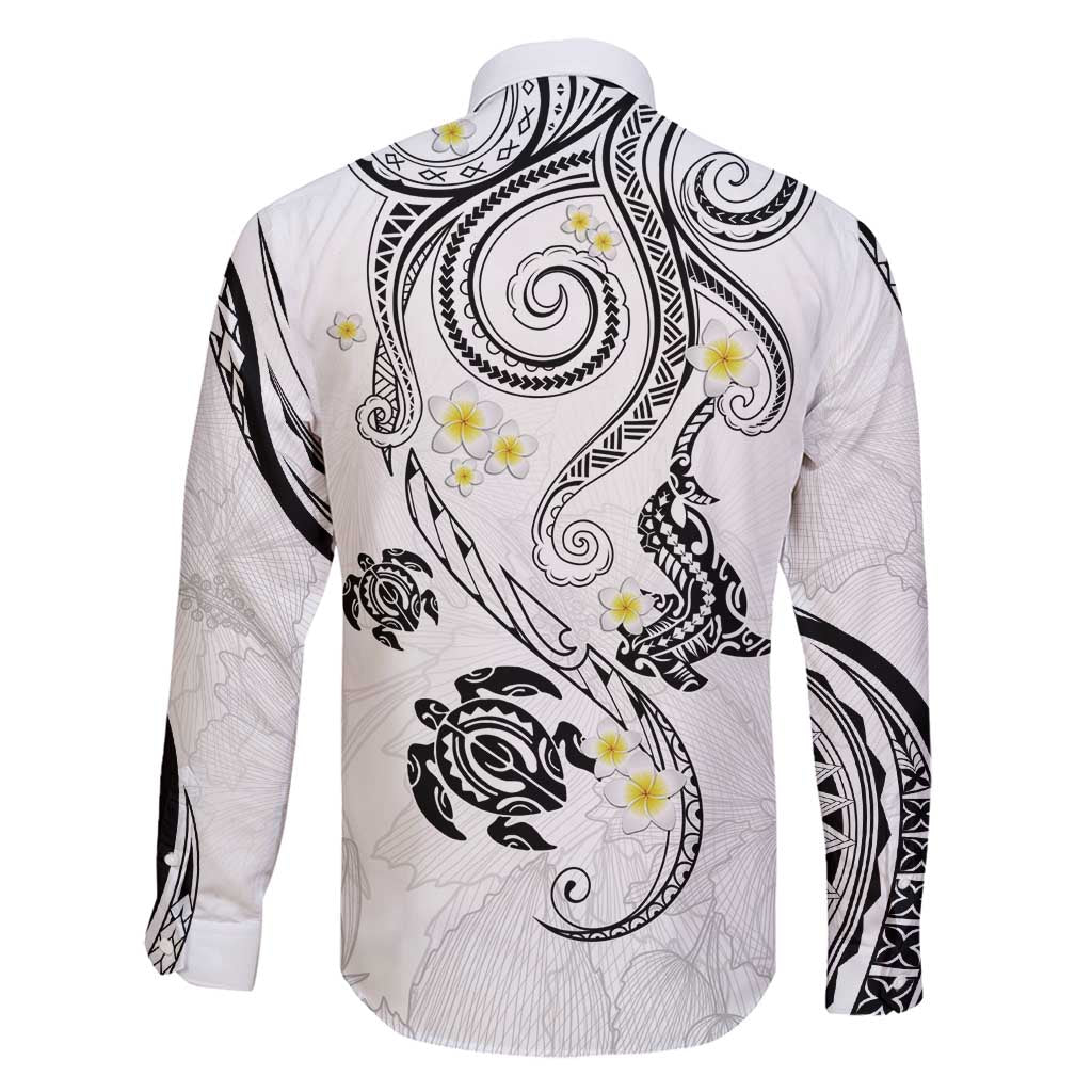 Polynesia Tribal Family Matching Mermaid Dress and Hawaiian Shirt White Plumeria Tentacles LT7 - Polynesian Pride