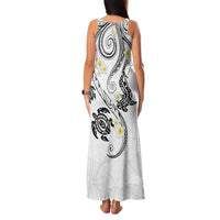 Polynesia Tribal Family Matching Tank Maxi Dress and Hawaiian Shirt White Plumeria Tentacles LT7 - Polynesian Pride