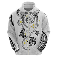 Polynesia Tribal Hoodie White Plumeria Tentacles LT7 - Polynesian Pride