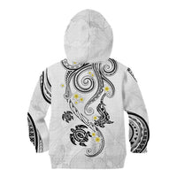 Polynesia Tribal Kid Hoodie White Plumeria Tentacles LT7 - Polynesian Pride