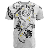 Polynesia Tribal T Shirt White Plumeria Tentacles LT7 White - Polynesian Pride