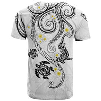 Polynesia Tribal T Shirt White Plumeria Tentacles LT7 - Polynesian Pride