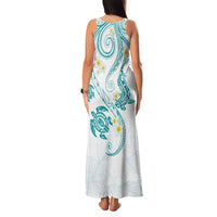 Polynesia Tribal Family Matching Tank Maxi Dress and Hawaiian Shirt Teal Plumeria Tentacles LT7 - Polynesian Pride