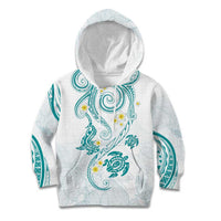 Polynesia Tribal Kid Hoodie Teal Plumeria Tentacles LT7 Hoodie Teal - Polynesian Pride