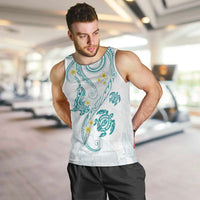 Polynesia Tribal Men Tank Top Teal Plumeria Tentacles LT7 Teal - Polynesian Pride