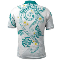 Polynesia Tribal Polo Shirt Teal Plumeria Tentacles LT7 - Polynesian Pride