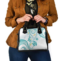 Polynesia Tribal Shoulder Handbag Teal Plumeria Tentacles LT7 - Polynesian Pride