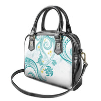 Polynesia Tribal Shoulder Handbag Teal Plumeria Tentacles LT7 - Polynesian Pride