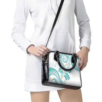 Polynesia Tribal Shoulder Handbag Teal Plumeria Tentacles LT7 - Polynesian Pride