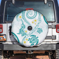 Polynesia Tribal Spare Tire Cover Teal Plumeria Tentacles LT7 Teal - Polynesian Pride
