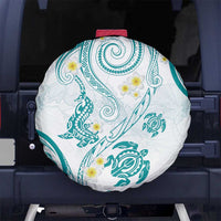 Polynesia Tribal Spare Tire Cover Teal Plumeria Tentacles LT7 - Polynesian Pride