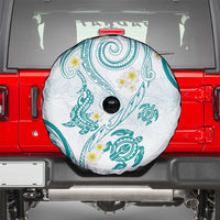 Polynesia Tribal Spare Tire Cover Teal Plumeria Tentacles LT7 - Polynesian Pride