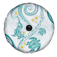 Polynesia Tribal Spare Tire Cover Teal Plumeria Tentacles LT7 - Polynesian Pride
