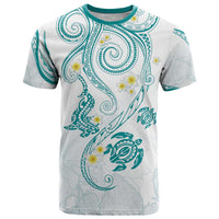 Polynesia Tribal T Shirt Teal Plumeria Tentacles LT7 Teal - Polynesian Pride