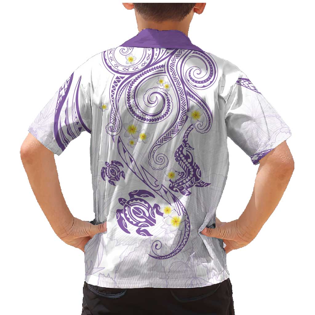 Polynesia Tribal Family Matching Mermaid Dress and Hawaiian Shirt Lilac Plumeria Tentacles LT7 - Polynesian Pride