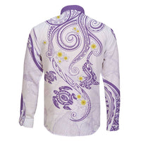 Polynesia Tribal Family Matching Summer Maxi Dress and Hawaiian Shirt Lilac Plumeria Tentacles LT7 - Polynesian Pride
