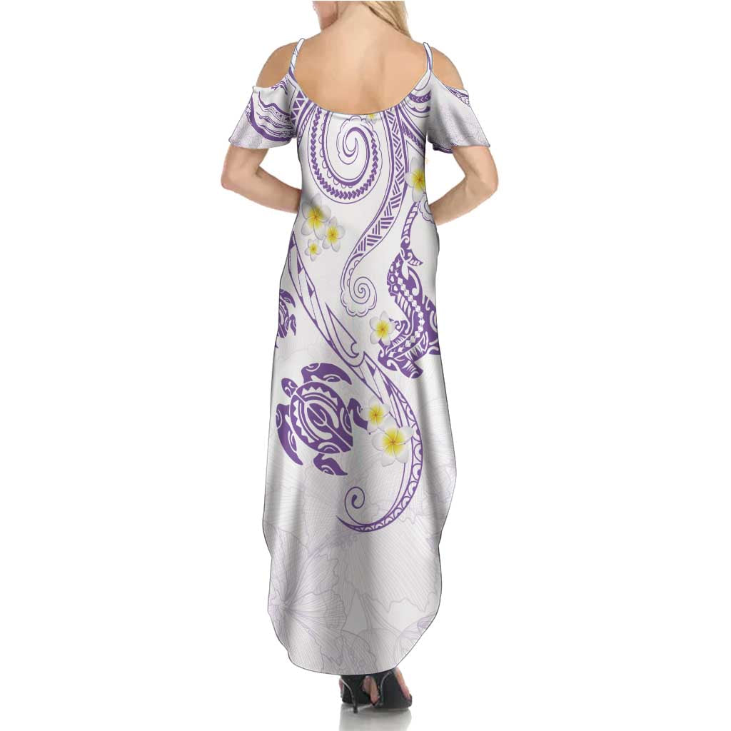 Polynesia Tribal Family Matching Summer Maxi Dress and Hawaiian Shirt Lilac Plumeria Tentacles LT7 - Polynesian Pride