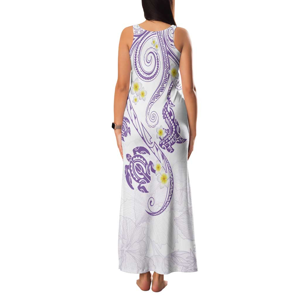 Polynesia Tribal Family Matching Tank Maxi Dress and Hawaiian Shirt Lilac Plumeria Tentacles LT7 - Polynesian Pride